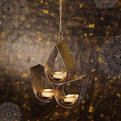 The Purple Tree Aluminium Hanging Butterfly Tealight Candle Holders Combo Pack (Pack of 4)