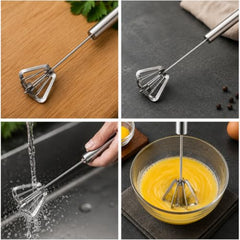 PEDRO Stainless Steel Hand Blender, Mathani, Lassi Maker, Butter Milk Churner & Egg Beater for Kitchen (Silver).