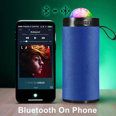 PerfX M21VP Portable Bluetooth Speaker 10W – Thunder Bass, Inbuilt Disco Lights, Wireless Speaker for Party & Outdoor (Disco Light 10 W Bluetooth Speaker, Green)
