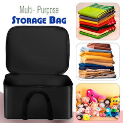 Storite 2 Pack Moisture Proof Nylon Underbed Storage Bag For Clothes Large | (54 x 46 x 28 cm) - BlackRed, Rectangular