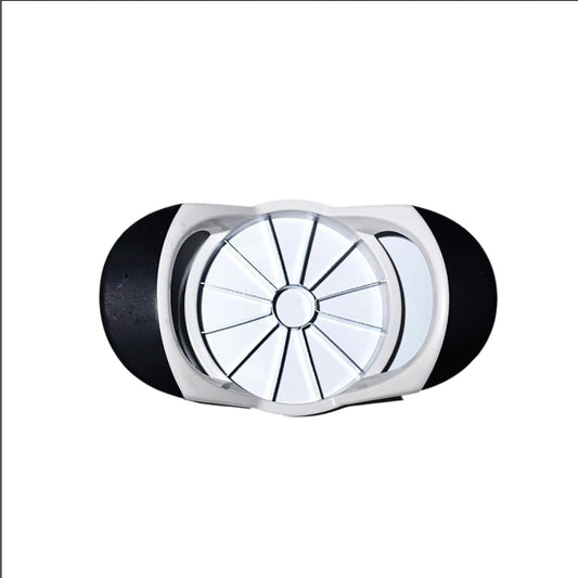 MOMISY Plastic Apple Fruit Slicer, Corer, Cutter, Divider Tool, 8 Stainless Steel Blades (WhiteBlack)