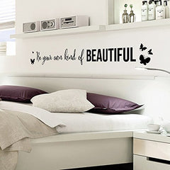 SYGA Be Your Own Kind Of Beautiful English Alphabet Decals Design Wall Stickers D_HGUG