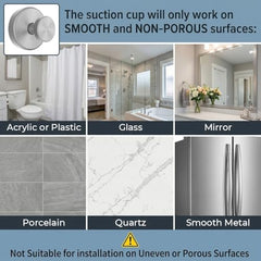 HASTHIP® 8 Pack Stainless Steel Adhesive Wall Hanger Self Adhesive Hooks | Waterproof Heavy Duty Sticky Wall Hooks for Hanging Bathroom Kitchen Robe Coat Towel Kitchen Utensils, Narrow Hook