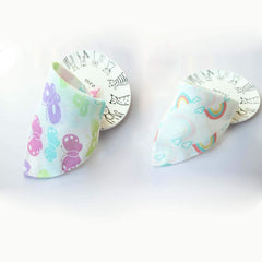SYGA Pack of 2 Bibs Bandana for Bibs and Teething for Girls and Boys(Butterfly and Rainbow)