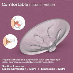 LuvLap Adore Double Electric Breast Pump with Dual Mode, 2 Phase - Stimulation & Expression, Soft Silicone Cushion, Rechargeable Battery, Single Breast Pump Electrical, BPA Free