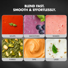 Sujata Blendstick Hand Blender | 600W Heavy Duty Motor | Variable Speed Control | Stainless Steel Shaft | 18000 RPM | Professional Immersion Blender | Easy Clean | Black