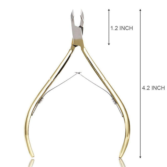 SYGA Golden Stainless Steel Cuticle Nippers Cutter Trimmer Clipper Dead Skin Remover Manicure Nail Art Tool
