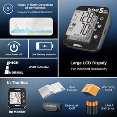 Dr Trust USA 131 Digital Blood Pressure Monitor with AFib Detection | US FDA approved | Dual Power Option | Arm Circumference (22–42 cm) | 5 Years Warranty BP Check Machine For Hypertension & Managing Heart Health, BP Apparatus