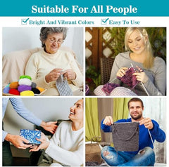 Asian Hobby Crafts 12 Pcs Multi Wool Yarn Set for Crocheting & Knitting | 12g Each Soft 3 Ply Wool Yarn Crochet Thread, Ideal For Handmade DIY Embroidery Craft Projects & Perfect For Beginners
