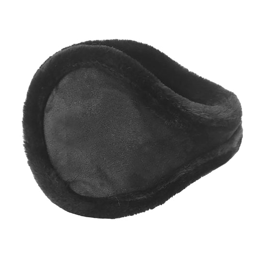 SYGA Winter Men's Trendy Warm Earmuffs Thickened Plush Back-Worn Earmuffs Winter Cold-Proof(Black)