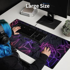 Uniquora Large Desk Mouse Mat, Extended Gaming, Office Keyboard Pad, Waterproof Non-Slip Surface, Stitched Edge Anti-Fray Thick Fabric Rubber Base Mat for Home Laptop Study or Work Setup (Gaming)