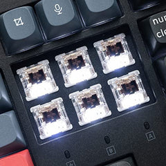 Keychron K10 Pro Wireless Custom Mechanical Keyboard, QMK Programmable Bluetooth 100% Layout with Silent Red Switch White Backlight Compatible with Mac Windows Linux
