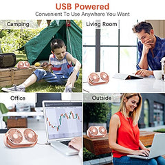 Hoteon Table Fan, USB High Speed Desk Fan with Dual Modes, 3 Speeds, Gray