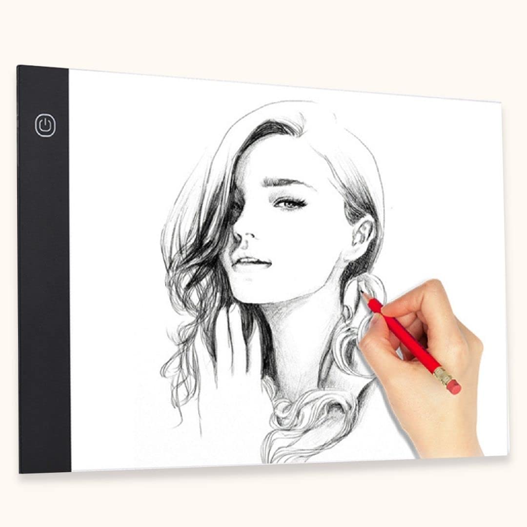 SYGA A4 Size LED Lighted Drawing Tracing Board 3 Adjustable Brightness Touch Button