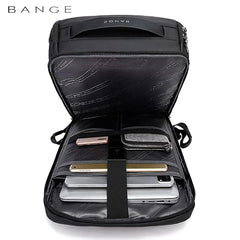 Red Lemon BANGE Captain Business Smart Backpack Water-Resistant fit 15.6 Inch Laptop Backpack with USB Charging Port,Travel Durable Backpack for Men and Women (Black)
