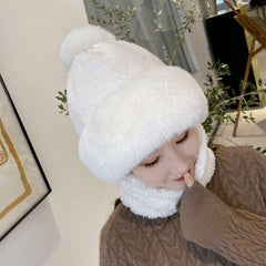 SYGABalaclava Face Cover for Women Winter Cap Comfortable Scarf Mask Ear Neck Protection (Above 15 Year) Grey