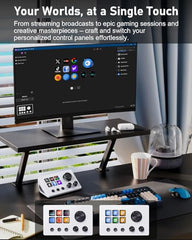 TreasLin VSDinside Stream Controller Deck Stream Dock with 12 Customizable Macro Keys to Trigger Actions in OBS Twitch YouTube for Content Creators Streaming Gaming Compatible with PC & Mac N3 White