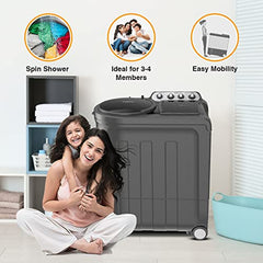 Whirlpool 9 kg 5 Star Semi-Automatic Top Loading Washing Machine (MAGIC CLEAN 9.0 GREY DAZZLE,2x Drying Power)