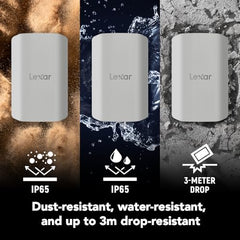 Lexar 1TB SL500 Portable SSD, Up to 2000MB/s, Compatible w/Type-C Laptops, iPhone 15/16, Smartphones, Tablets, PS5, Xbox, USB 3.2 Gen 2x2, Slim & Lightweight, External SSD, Black (LSL500X001T-RNBNU)