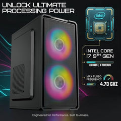 MICROVARIANT Onyx ITX Desktop Computer | Core i7-7Th Gen | 16GB RAM | 512GB SSD | 5G WiFi + BT Dongle | HD Graphics | USB 3.0/HDMI/VGA Port |Pre-Installed Windows 11 Pro + Office 21 | 2 Year Warranty
