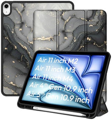 Robustrion Case Cover for iPad Air 11 inch Cover M4 / M3 / M2 / iPad Air 5th Generation Cover/iPad Air 4th Generation with [Pencil Holder] for iPad Air 11 inch M4 M3 M2 /Air 4 5 10.9" - Black