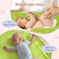 LuvLap Instadry Waterproof Baby Dry Sheet, Small Size 50x70 cm, Extra Absorbent Quick Dry Sheet for New Born,Toddler, Anti-Piling Fleece for Baby, Bed Protector, Pack of 2, Maroon & Navy Blue