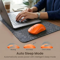 Portronics Toad 33 Wireless Mouse with 2.4 GHz USB Nano Receiver, Adjustable Dpi Sensitivity, Ergonomic Design, Precision Optical Tracking, Plug & Play, Best for Laptops, Desktops PCs, Mac(Orange)