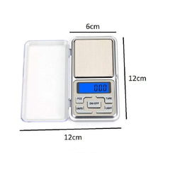 Syga Digital Pocket Scale for Jewelry and Food - Mini Countertop Size - 500/0.1g - Cover Doubles as Tray, White