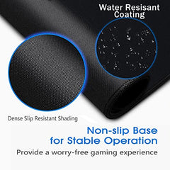 Storite 900x400x2mm Extended Gaming Mouse Pad, Desk Mat, Black | Stitched Embroidery Edges, Water Resistance Coating, Natural Non Slippery Rubber Base, For Laptop/Computer