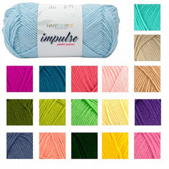 WOAFASHIONS - World of Arts Impulse Hand Knitting & Crochet Yarn, Premium Acrylic, 4 : Medium (Anchor Grey) (100gms / 3.5oz / 200mtr / 218yds)