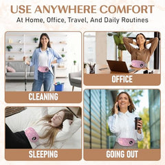 BRONTIX Period Cramp Relief Massager, Cordless Heating Pad