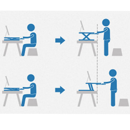 SYGA Height Adjustable Standing Table Computer Lifting Laptop Desk Converter Desk Lifting Legs 80 X 40 X 15 CM (Black)