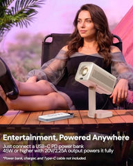 E GATE Atom 3X Projector 4k Ultra HD, Automatic Keystone & Precise Focus, 1080p Native | Rotatable Design | Android 14, Netflix Prime 11,000 Lumens, HDMI-ARC WiFi-6 BT, for Home use Egate