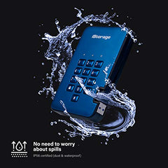 iStorage diskAshur2 256-bit 256GB USB 3.1 secure encrypted solid-state drive - Black IS-DA2-256-SSD-256-B