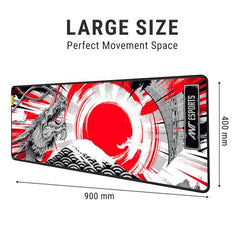 Ant Esports Dragon Hill Unique Design Mouse Pad Gaming Mouse Pad Extended Mouse Mat for Mouse Keyboard with Stitched Edges Waterproof NonSlip Base Mousepads for Office Home Shop Gaming EXTRA LARGE_Red