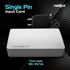 FRONTECH 8 Port Gigabit Ethernet Switch | 10/100/1000Mbps | Plug & Play LAN Hub for Router, Computer, Gaming Console, Printer & IP Camera | Wall Mountable | Hi-Speed Network Switch (NC-0052)