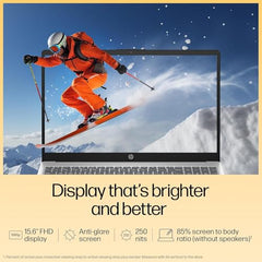 HP 15 Laptop, AMD Ryzen 7 7730U (16GB DDR4,512GB SSD) Anti-Glare, Micro-Edge,15.6''/39.6cm, FHD, Win11, M365 Basic(1yr),Office Home24,Silver,1.59kg,FHD Camera w/Privacy Shutter, Backlit KB, fc0761AU