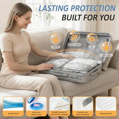 16 Travel Compression Bags Vacuum Packing, Roll Up Travel Space Saver Bags for Luggage, Cruise Ship Essentials (6 Large Roll/6 Medium Roll/4 Small Roll)