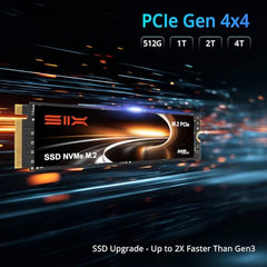 SIX NVME M.2 SSD PCIe 4.0-1TB m.2 2280 ssd, Read UP to 7350MB/s SSD 1TB for Gaming PS5 Memory Storage Expansion with Heatsink, Internal Solid State Hard Drive PCIe gen 4x4 Nvme for Laptop Desktop pc