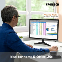 FRONTECH Ultima Series 24 Inch Curved LED Monitor, Refresh Rate 100Hz, 3500R Curve, Full HD 1080p, Built in Speaker, Bezel Less Design, HDMI & VGA Ports, 3 Years Warranty (MON-0088, White)