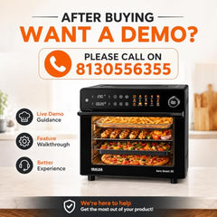 INALSA Air Fryer Oven 30 Ltr, 1800 W, Multi-Cooker, Air Fry, Aero Smart 30 | Stainless Steel Air Fryer Interior, 18 Preset, 9 Accessories, Digital Display Oven