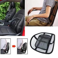 MONARCHIE Mesh Ventilation Nylon Back Rest with Lumbar Support Mesh Cushion Pad, Universal Back Lumbar Support Chairs for Office Chair, Home, Car, Seat to Relieve Pain (Pack of 2)