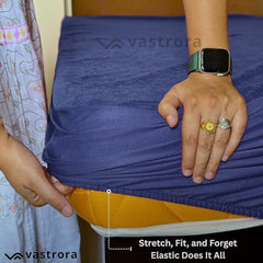 Vastrora 100% Waterproof Mattress Protector Queen Size 5x6 Ft | 60x72 in | Pee & Urine Proof Mattress Cover | Elastic All-Around | Terry Cotton Fitted Bed Cover | Noiseless, Breathable Bed Protector