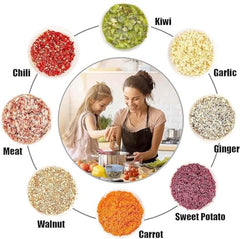 Xmart India Chopper for Kitchen Use, 900ml Push Chopper with 5 Blades, Vegetable Cutter Kitchen Accessories Items for Home Cutting Vegetables, Onion, Ginger, Garlic, Salad, Tomato, Potato (Pista)