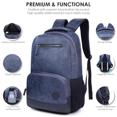 HOT SHOT Large 32 L Laptop Backpack HOTSHOT BAGS VINTAGE FAUX LEATHER|LAPTOP BAG|MEN & WOMEN|OFFICE BACKPACK|COLLEGE BACKPACK