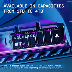 WD_Black SN850P NVMe SSD for PS5 4TB, PCIe Gen 4, Upto 7300MB/s Read, Certified by Sony