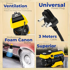WOSCHER AquaWash 1800W Car Washer High Pressure Gun | 150 Bar Pressure Washer for Car, Bike & Home | Car Washing Pump Machine, 8 L/Min | 18 Months Warranty