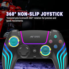 Ant Esports GP400 RGB 3-Mode Wireless Gaming Controller,1000Hz HallSense Precision Joysticks|PC,PS4,Android, iOS, Steam Deck & Switch |Bluetooth & 2.4GHz Wireless| Dual Vibration |Motion Control|White
