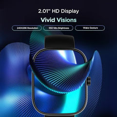 boAt Ultima Regal w/ 2.01”(5.10 cm) Crystal-Clear AMOLED Display, 1000 NITS Brightness,Premium Metal Body, Functional Crown, 100+ Sports Modes, Fitness Smart Watch for Men & Women (Steel Black)