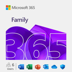 Microsoft 365 Family â€“ 6 Devices- up to 6 TB of cloud storage (1 TB per person)- Advanced security - Innovative apps with AI - 12-Month Subscription - Windows/Mac (Email delivery in 2 hours-No CD)